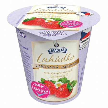click to enlarge SOUR CREAM LAHŮDKA STRAWBERRY 13% 130G L-FREE