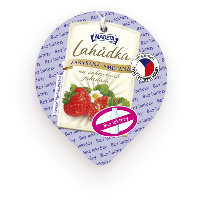 click to enlarge SOUR CREAM LAHŮDKA STRAWBERRY 13% 130G L-FREE