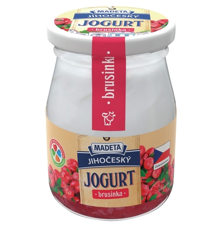 click to enlarge Traditional yoghurt in glass - cranberry 2,5% 200 g